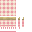 桃色のテーブルクロス
