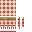 赤色のテーブルクロス